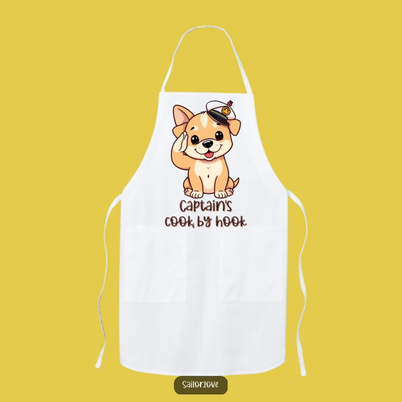 Funny Puppy Sailor Apron: Cute Kitchen Companion, Hilarious Dog Lover Gift