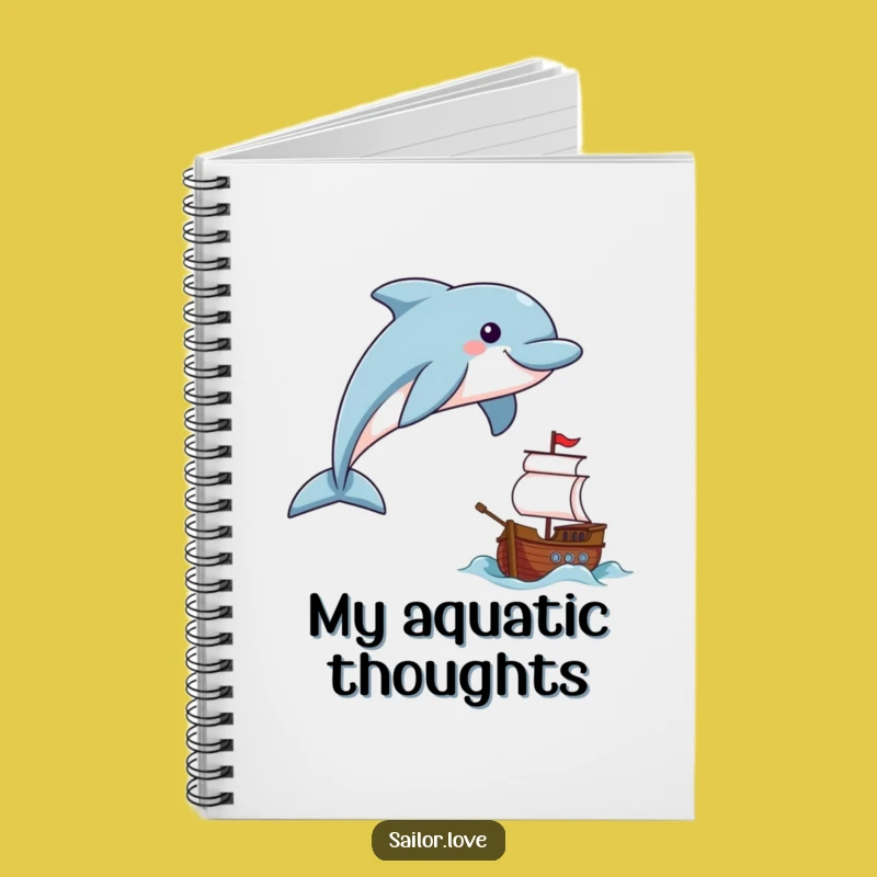 Funny Dolphin Sailor Notebook: Joyful Leaper Journal for Ideas