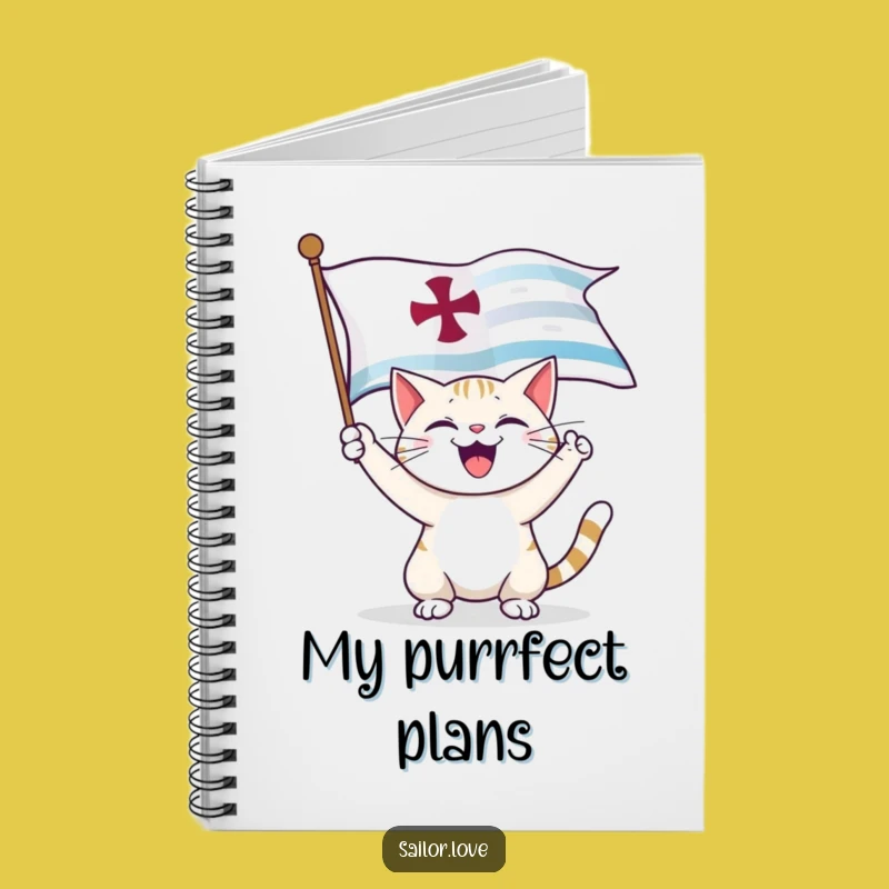 Funny Cat Captain Notebook: Jot Down Adventures, Perfect Funny Gift for Cat Lovers