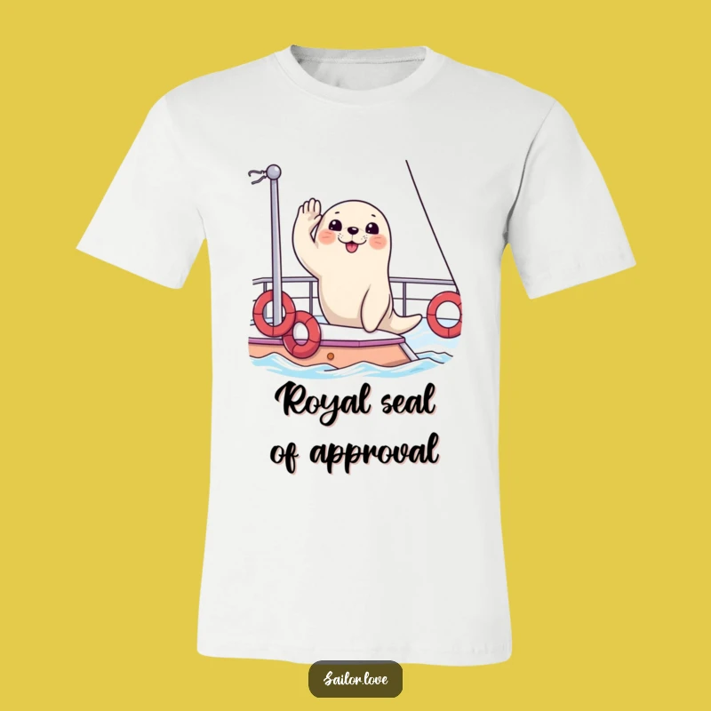 Funny Seal Yacht T-Shirt: Happy Seal Saluting, Great Funny Gift for Boat Owners